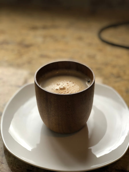 Zavis Green Acacia Wood Glass / Cup Dia 3.38 x H5.20" | 20.3 OZ / 600ml | Dishwasher Safe