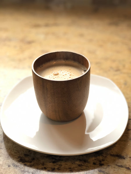 Zavis Green Acacia Wood Glass / Cup Dia 3.38 x H5.20" | 20.3 OZ / 600ml | Dishwasher Safe